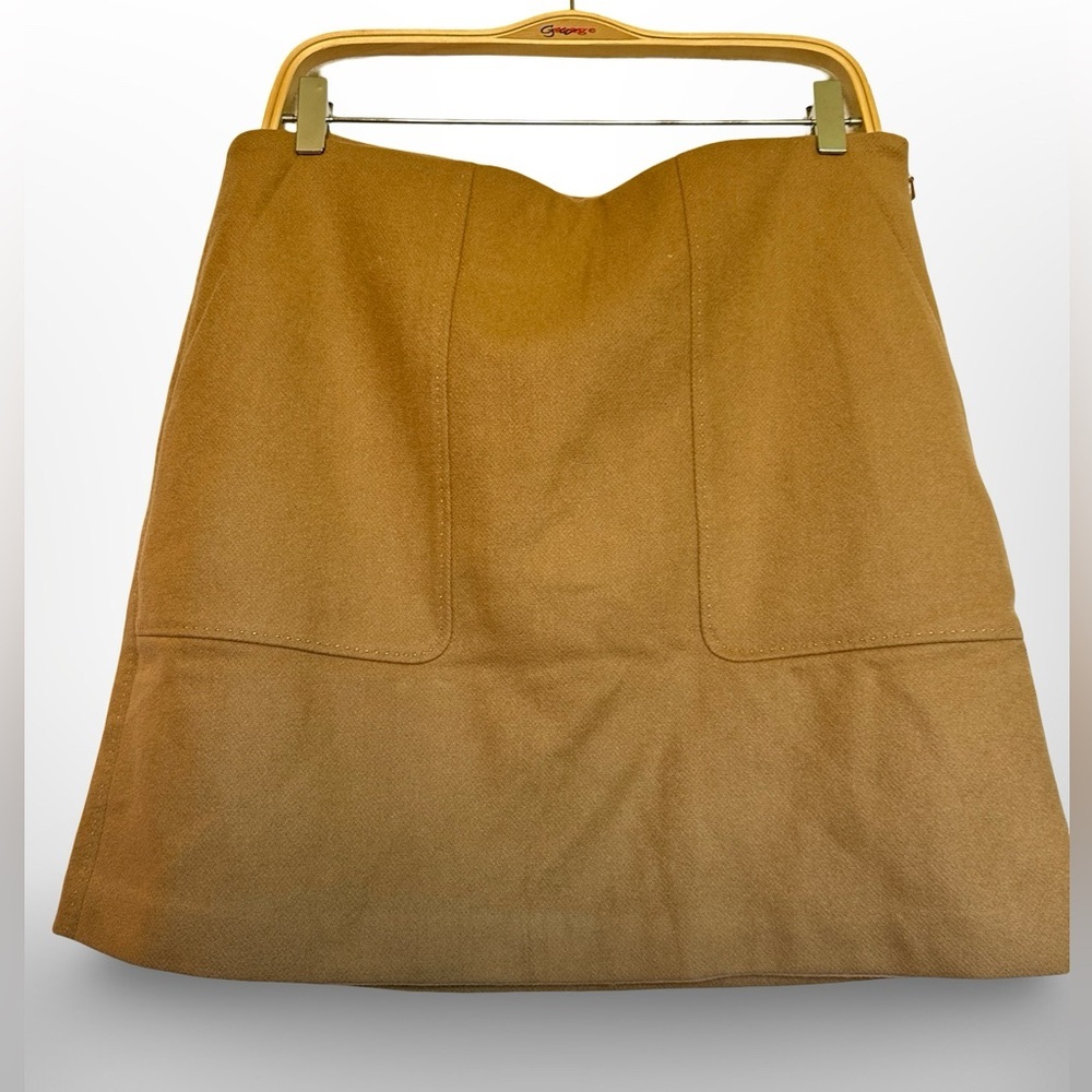 Massimo Dutti Tan- Wool Blend Skirt — image 2 of 8